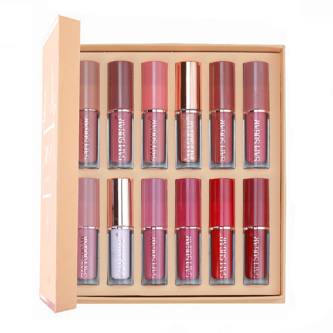 12색 립글로스 세트 워터글로우 립메이크업 그라데이션, 1개