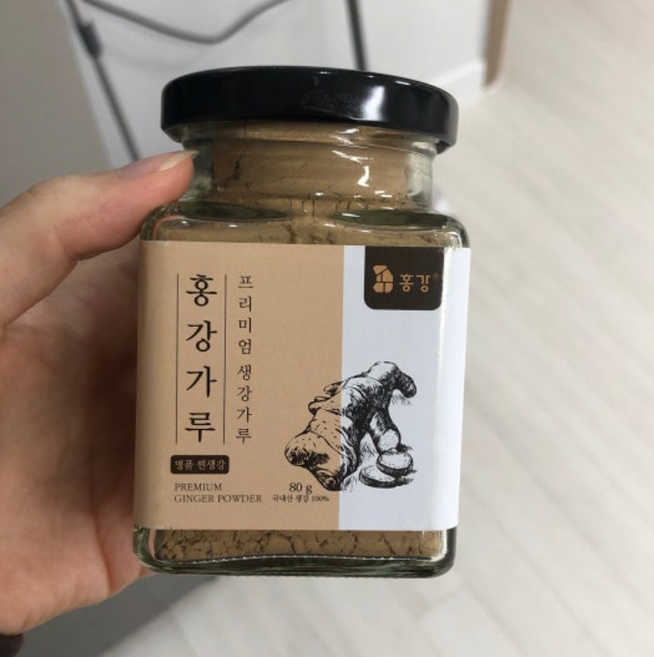 홍강가루 국산 안동 찐 생강 분말 가루 80그램/생강분말 말린생강 감기에좋은차 생강가루 생강선물세트 건생강 편강선물세트, 80g, 3개