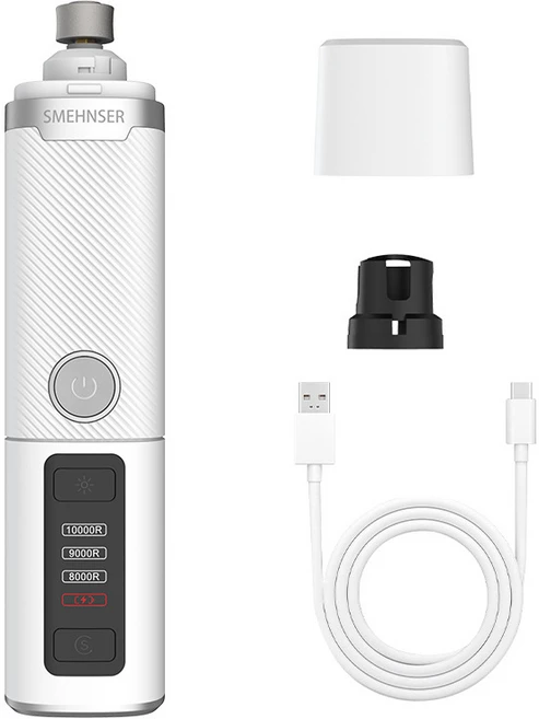 반려견 네일 그라인더 전문가용 전기 충전식 반려동물 네일 패스트 트리머 통증 없음 발톱 관리 그루밍 매끄러움 무소음 - 충격 방지 소형 대형견 및 고양이용 업그레이드, White - 쿠팡