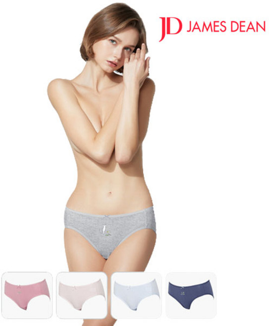 시크릿더샵_제임스딘 여성 베이직 면스판 미디 삼각팬티 속옷 5매