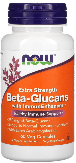 NOW 베타글루칸 다당류함유 엑스트라 스트렝스 250mg 60정 맥주효모 HDL 1병, 1개