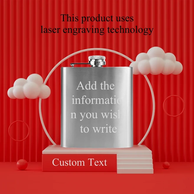 맞춤형 개인 은색 스테인리스 스틸 힙 플라스크 7온스 여행 기념일 친구 가족 결혼 선물 도매, 01 7 oz