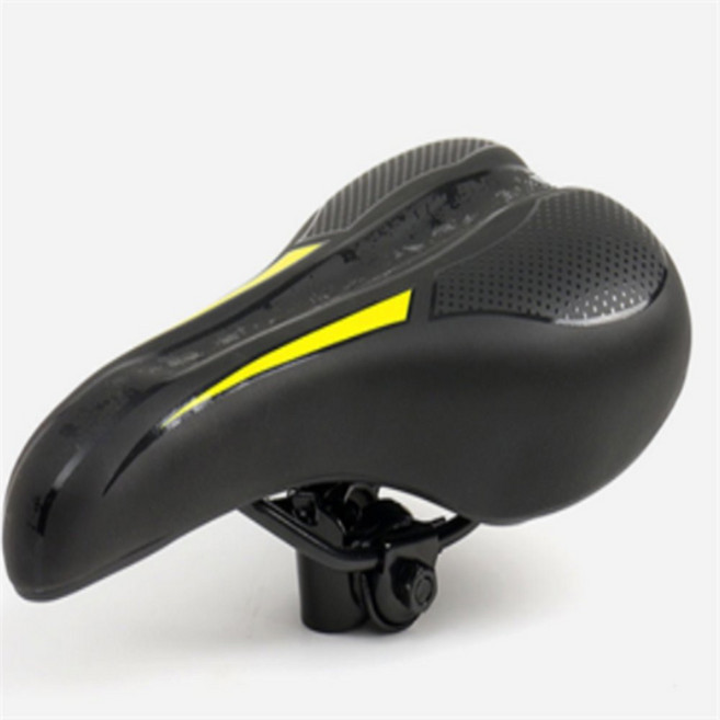해돋이 방수 가죽 자전거안장 옐로우 전기자전거안장