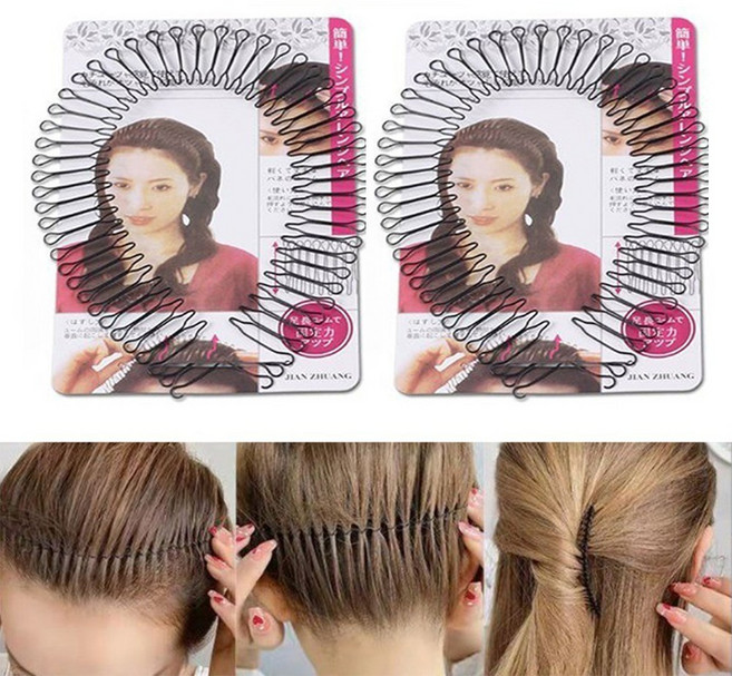 슈리팜 똥머리 잔머리 헤어정리 고정핀, 2개, XL(30cm)