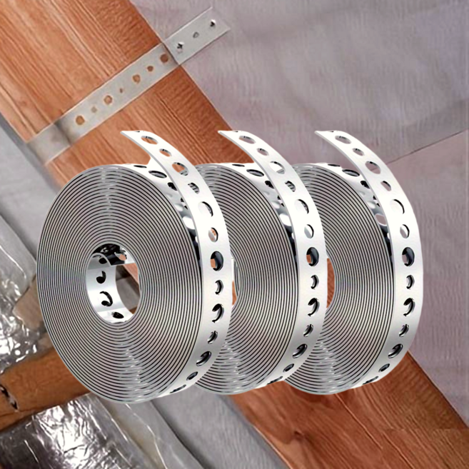 지지력 제공 고강도 아연도금 타공 필름 밴드 3p 세트, 300*1.75cm 3개