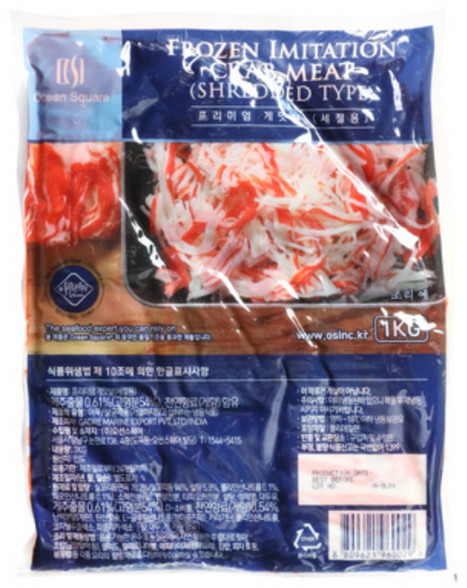 푸드올마켓_ 프리미엄 게맛살(세절용) 1kg /냉동, 21개