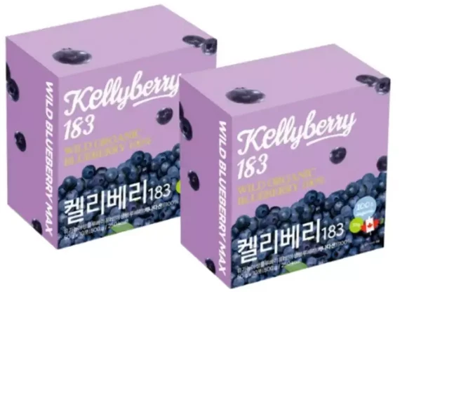 켈리베리183 야생 블루베리 퓨레 10포 2박스, 50g, 1개 - 쿠팡