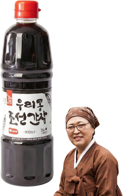 산지한입 강원도 홍천 조선간장 국산콩 100%, 900ml, 1개