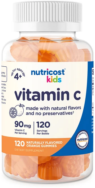 뉴트리코스트 키즈 비타민C 젤리 오렌지맛 90mg 120구미, 120정, 1개 - 쿠팡