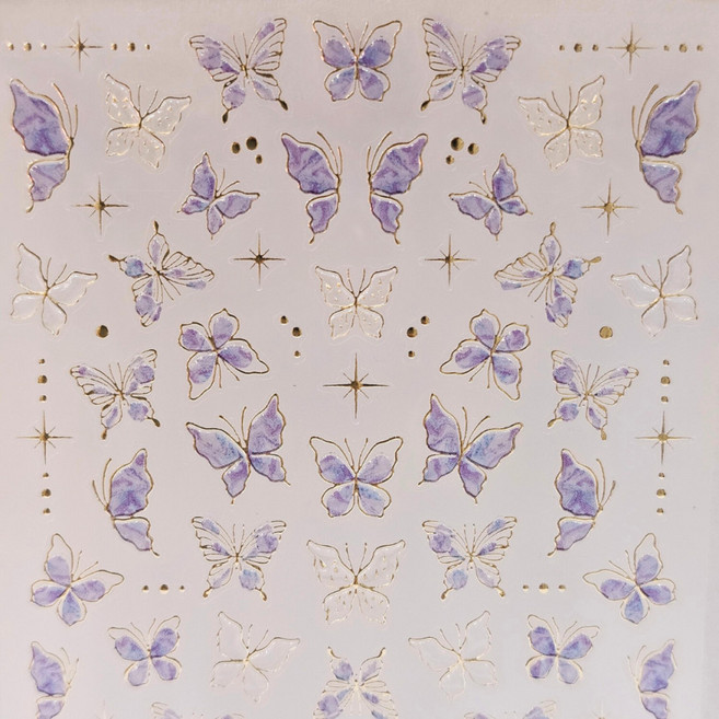 텐서 네일스티커 나비스티커 블루 (1개), 1개, 665