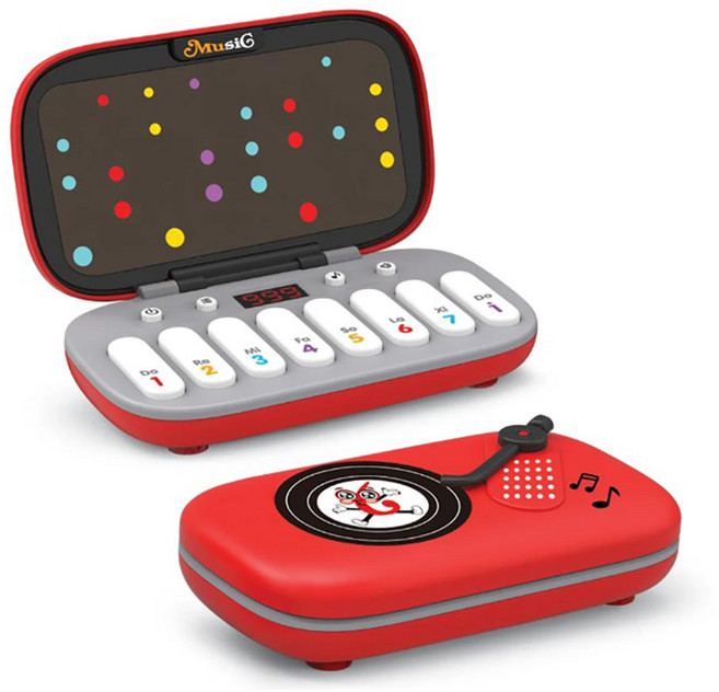 토이즈데이 어디서나 연주하는 이지 플레이 전자 키보드 미니 피아노 음악 완구, 1개, 레드