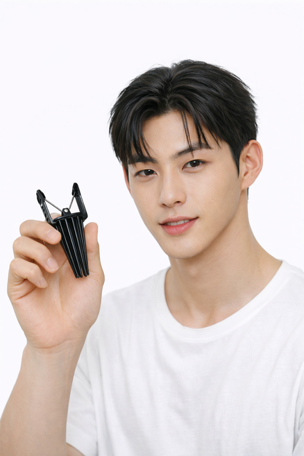 서포트 깔끔간편 고정력 좋은 앞머리 뿌리 볼륨 집게, 1개, 블랙