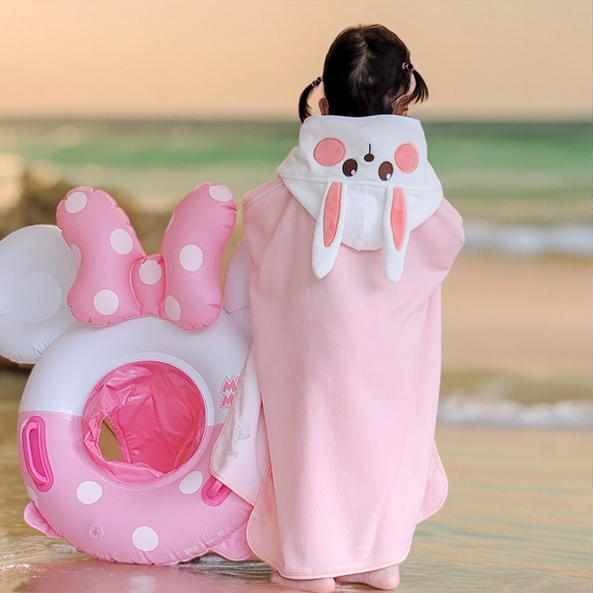 이플린 아동용 동물 후드 비치가운