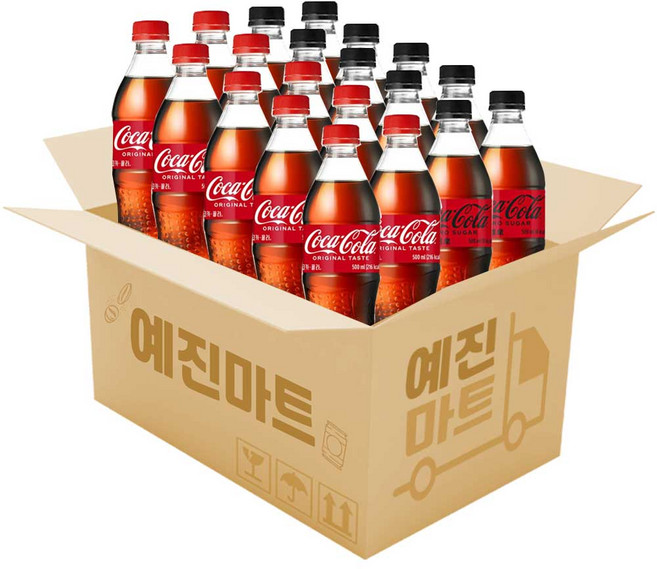 [예진마트] 코카콜라 업소용 500 10입+코카콜라 제로 업소용 500 10입, 20개, 500ml