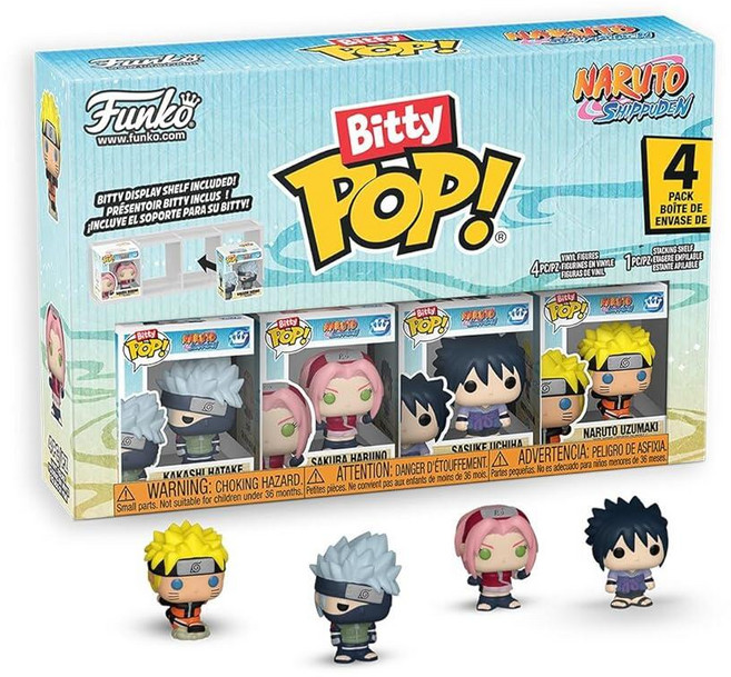 Funko Pop! 비티: 나루토 질풍전 - 카카시 사쿠라 사스케 체이스 미니 피규어 - 0.9인치 2.2cm - 애니메이션 수집 가능 - 선물 아이디어 - 쌓을 수 있는, Funko Pop! 비티: 나루토 질풍전 - 카카시,