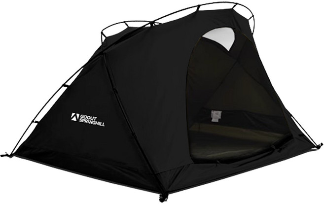 GOOUT SPRINGHILL 붕래 2P 텐트 면 모델 트레킹 캠핑 텐트, 2인용, 블랙