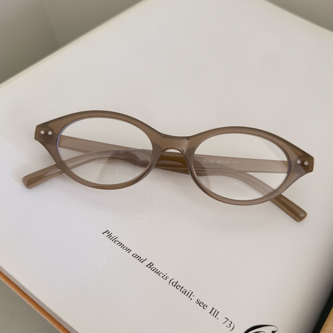 블루씨티 동글 핀스 뿔테 블루라이트 차단 긱시크 남녀공용 안경