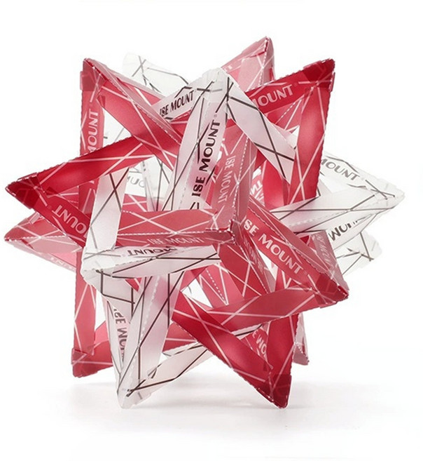 Rising ISE MOUNT 戶外極星PP板防水燈罩 38燈罩, 紅白網紋（DIY材料）, 1個