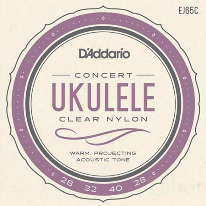 D'Addario 烏克麗麗弦 透明尼龍弦, 1個, EJ65C 23吋
