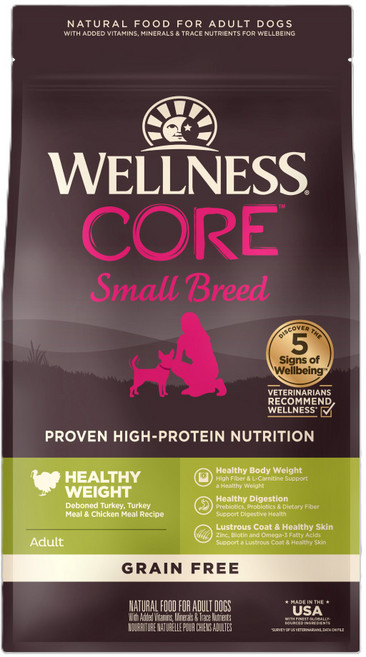 Wellness CORE 無穀低卡小型成犬 新鮮火雞肉配方, 1.8kg, 1個, 混合口味