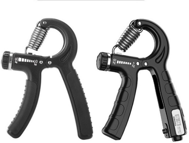 60kg까지 쥐어잡는 괴물 악력기 카운트기능 근력왕 미세조절 핸드그립 완력기 체력시험대비, No.02 근력왕악력기 카운트 블랙