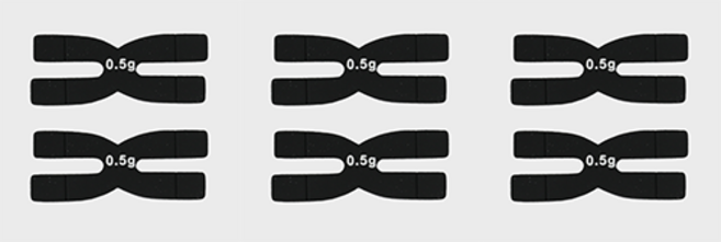 비밀공간 테니스 납테이프 0.5g 3g 테니스용품 라켓튜닝, 1세트, 블랙6개