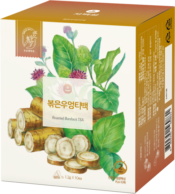 [5개 선택시 1개 더] 두손애약초 볶은우엉티백 친환경 PLA 개별 포장, 10개입, 1박스, 1.2g