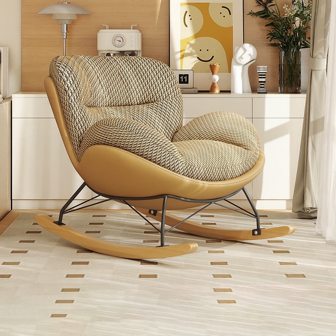 아파트 거실 1인용 흔들의자 리클라이너 소파 안락 휴식 의자, 1개, Y08(단의자)