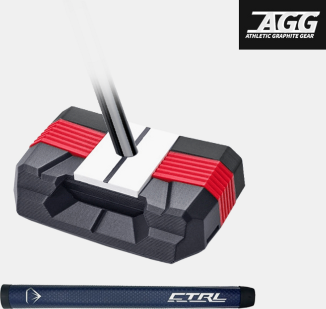 [이용희 프로 사용 퍼터] 굴림채 ZET 제로토크 퍼터[남여공용][세미 말렛][CONTROL STD GRIP], 헤드 레드 33인치 그립 네이비2.0