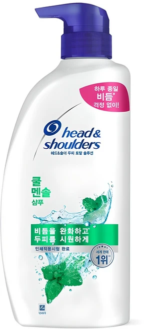 헤드앤숄더 두피 토탈 솔루션 쿨 멘솔 샴푸, 850ml, 1개 - 쿠팡