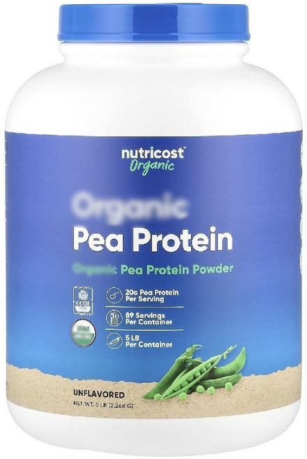 뉴트리코스트 완두콩 단백질 분말 파우더 무맛 Pea Protein powder 2268g, 1개, 2.268kg