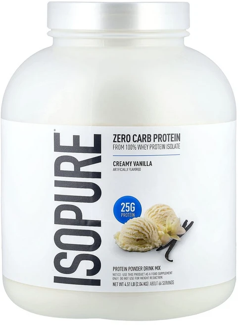 이소퓨어 제로캅 프로틴 Zero Carb 단백질 분말 크리미 바닐라 2.04 kg, 1개, 2.04kg - 쿠팡