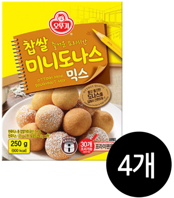 오뚜기 찹쌀 미니도나스믹스 250g x 4개