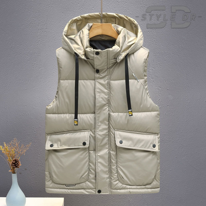 스타일닥터 남성 방수 조끼 패딩 추동 도톰 보온 민소매 나시 외투