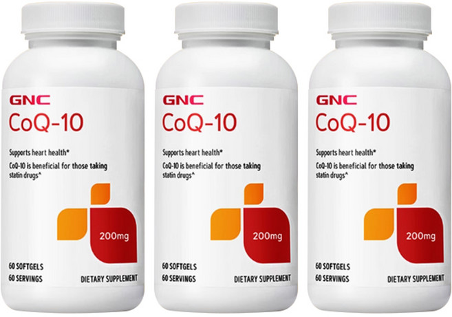 GNC CoQ-10 200mg 소프트젤, 3개, 60정