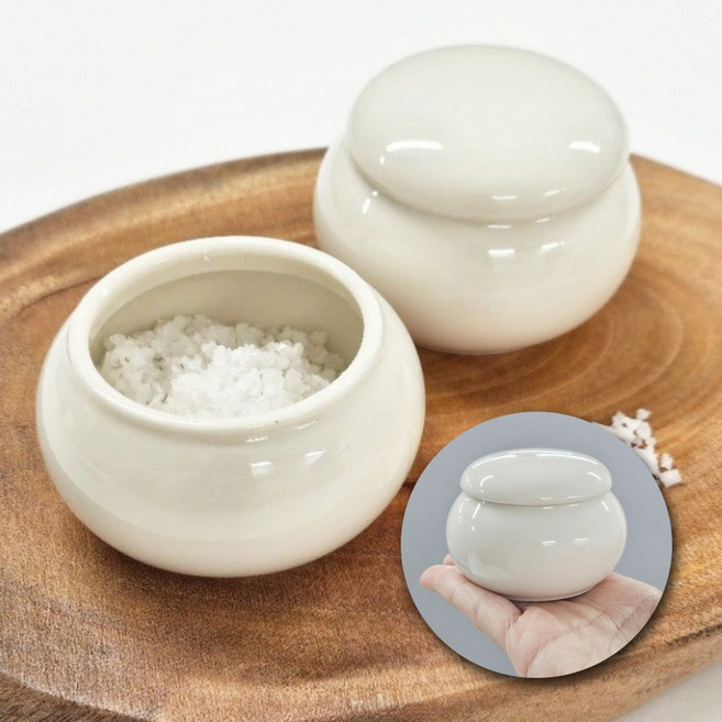파버몰 심플 미니 항아리 도자기 소금 항아리단지