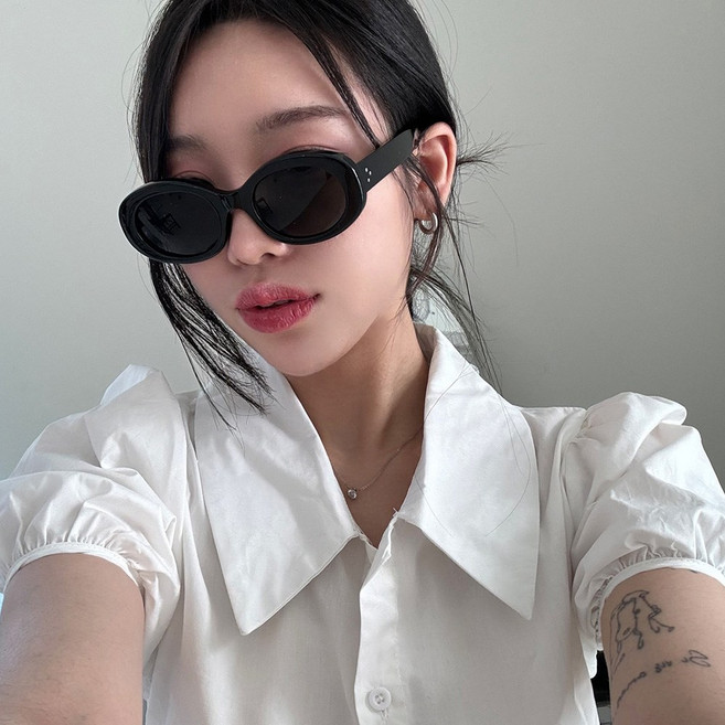 하리몽드 남녀공용 타원형 프레임 트렌드 선글라스 5color