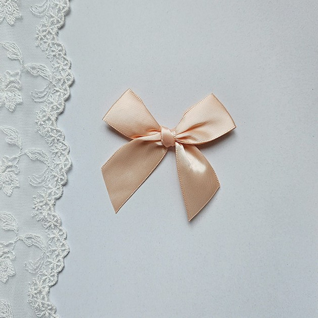 올리브파티 선물 포장 장식 공단 8cm 완성 리본 완제품, 30개, 피치