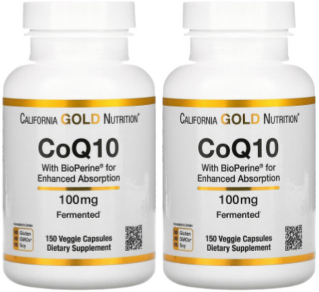 캘리포니아 GOLD CGN 코엔자임 큐텐 CoQ10 100mg with Bioperine, 2개