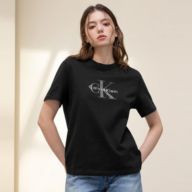 캘빈클라인 진 CALVIN KLEIN JEANS 여성 모노그램 로고 반팔티셔츠47B865G MTO265 EDU998