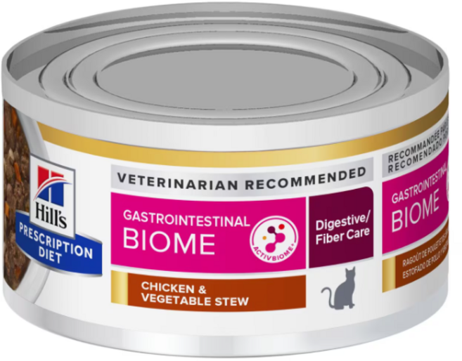 )당일발송( 힐스 캣 Gi Biome 캔 82g 고양이 소화기능 처방식사료 gastrointestinal biome digestive Fiber Care, 1개