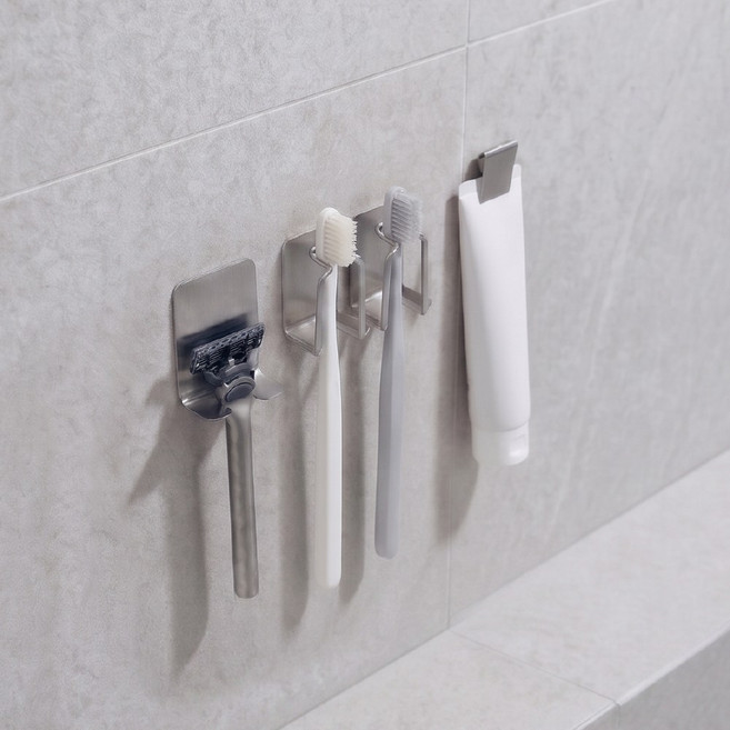 비앤비룸 물때방지 304 스텐 칫솔거치대 세트, 1개, 2인 세트 (비앤비룸)