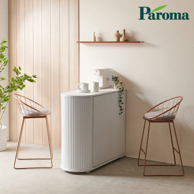 파로마 로리 오브 1000 좌형 템바보드 높은 수납 거실장 ROF1078, 화이트