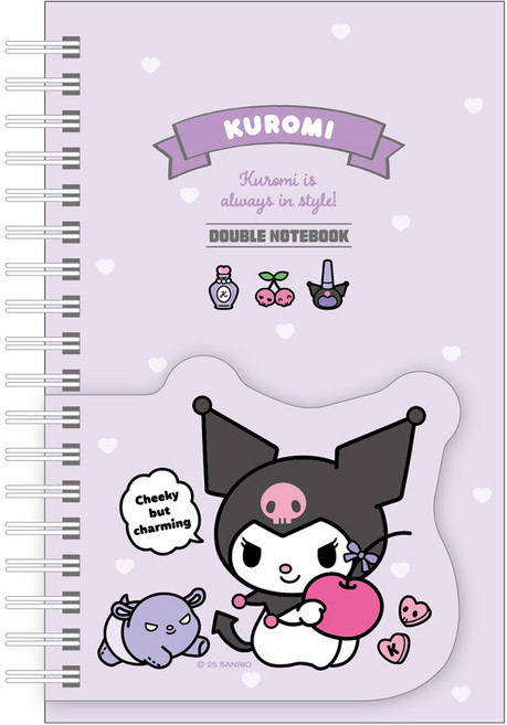 3500 산리오 더블노트 쿠로미 미니수첩 유선노트, 1개