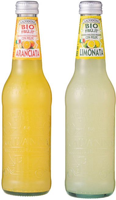 갈바니나 유기농 탄산음료 2가지맛(오렌지+레몬) 355ml x 12ea, 1세트