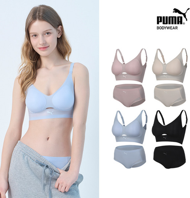 NEW 최신상 여름 추천! [푸마 바디웨어] 여성 윈디홀 나일론 퓨징 프리컷 브라팬티 8종세트
