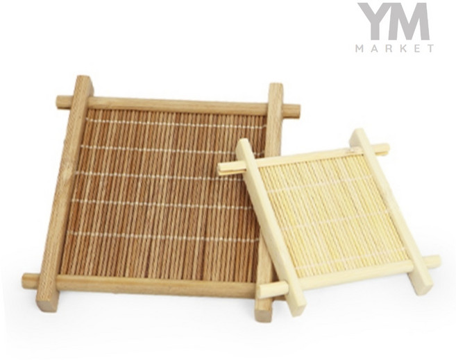 YM 전통차 받침대 커피잔받침, 1개, 다크우드