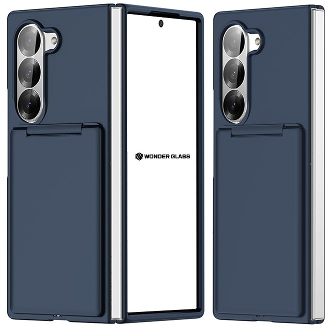원더글라스 갤럭시 Z폴드5 / Z폴드6 / Z폴드7 호환 카드 수납 스탠드 하이브리드 스키니 하드 핸드폰 케이스