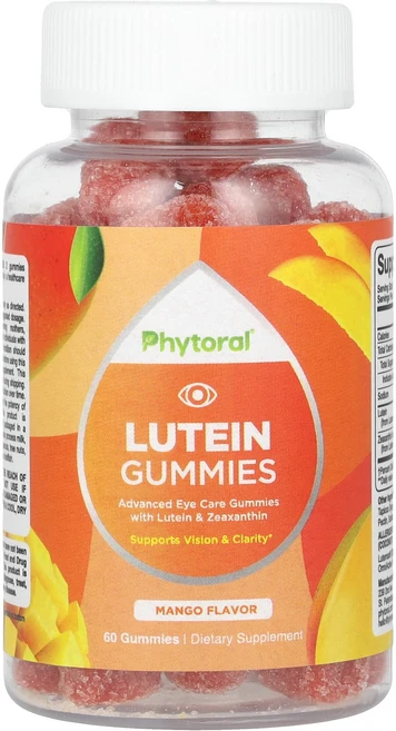 금방품절되요 Phytoral 루테인 구미젤리 망고 구미젤리 60개 얼른서두르세요, 1개, 60정 - 쿠팡