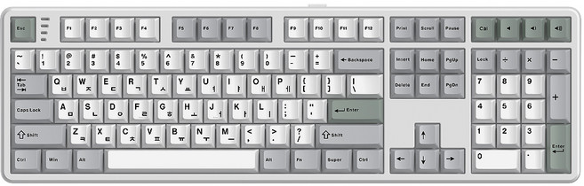 한성컴퓨터 3모드 폼떡 가스켓 기계식 키보드 딥블루 뽀송 38g, 저소음 적축, GK798PRO, 메탈화이트